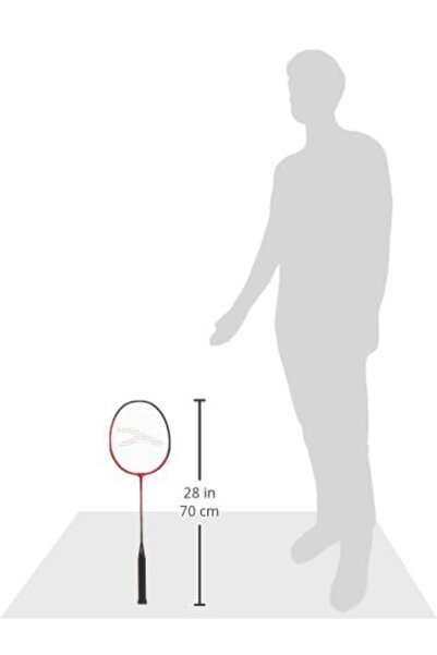 Hundred HUNDRED POWERTEK 100 (Set of 2) Badminton Racket with Full Cover (115g, Red/Black)