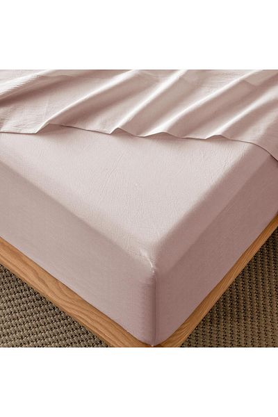 YALITEKS HOME Fitted Sheet Set Double Cotton + 2 Pillowcases |   180X200+30Cm -50X70Cm |