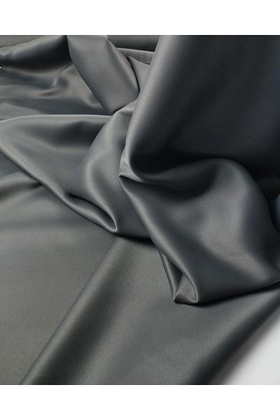 Kumaş Parça Tok Matte Satin σε σκούρο γκρι χρώμα (Πλάτος 150 cm x Μήκος 180 cm)