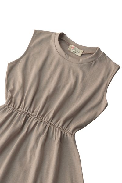 Parla Kids 0006 - Σετ μπαντάνα με φιόγκο φόρεμα Kumbeige για κορίτσι