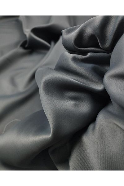 Kumaş Parça Tok Matte Satin σε σκούρο γκρι χρώμα (Πλάτος 150 cm x Μήκος 180 cm)