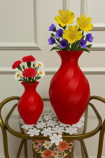 3D Modern Zarif Dekoratif Yavrulu Vazo