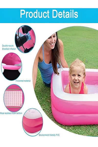 Intex Kids Inflatable Pool – Durable & Fun Blue Backyard Splash Pool for Toddlers and Children