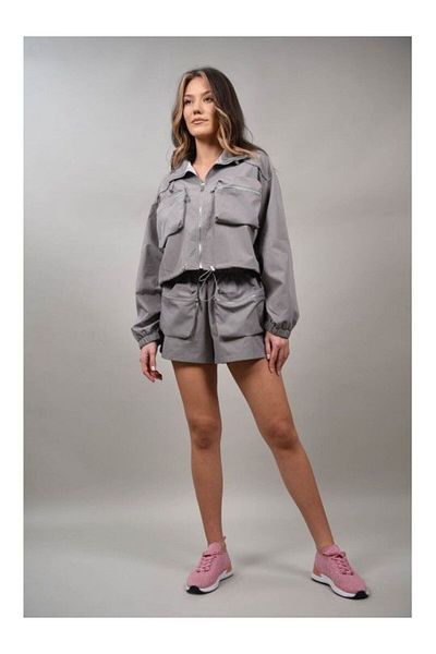 LUMİNA Positano Shorts With Patch Pockets S-m Grey
