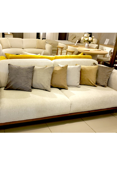 KIrlentçi Ahmet Kadife Dokulu Karisik Renkli Kırlent Yastık Minder Kılıfı 6 A...