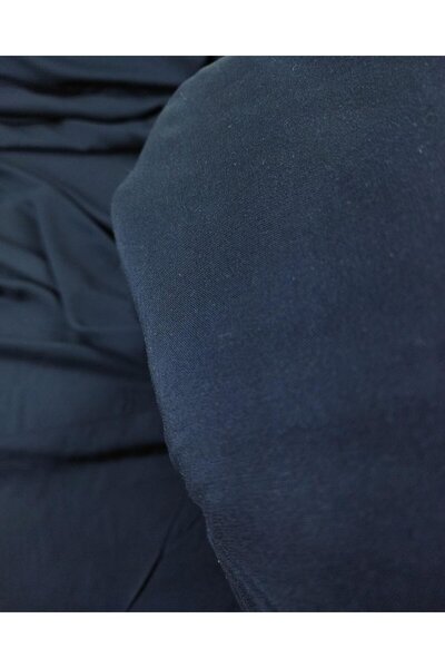 Kumaş Parça فوال قطن باللون الأزرق الداكن العرض: 150