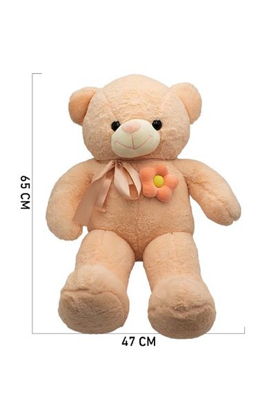rexa Peach Teddy Bear – Soft Plush Toy Gift | 65 x 47 cm Cuddly Stuffed Animal