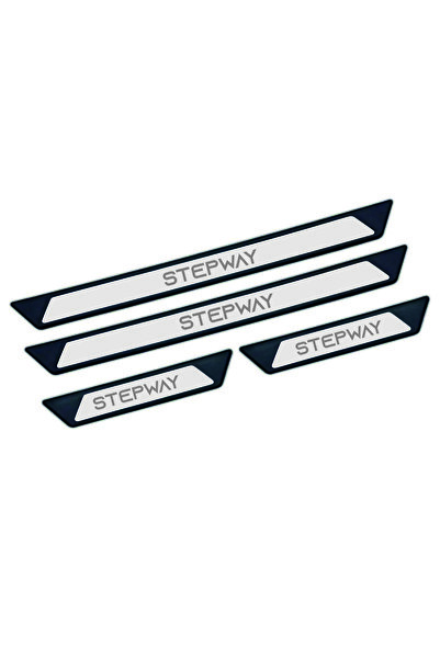 CarEste DACİA SANDERO STEPWAY TÜM MODELLER UYUMLU STYLE KAPI EŞİĞİ 4 PARÇA AB...