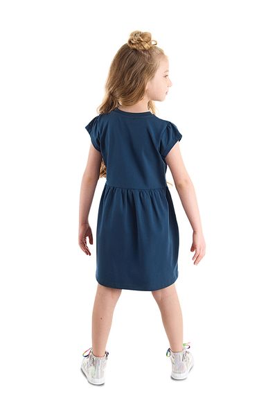 Denokids Літня бавовняна сукня для дівчинки з візерунком коали темно-синього кольору