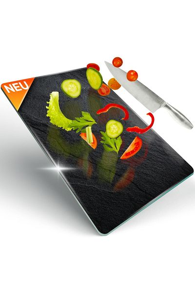 Decovetro Schneidebrett Glas |40x30cm | Glass Cutting Board | Leicht Zu Reinigen