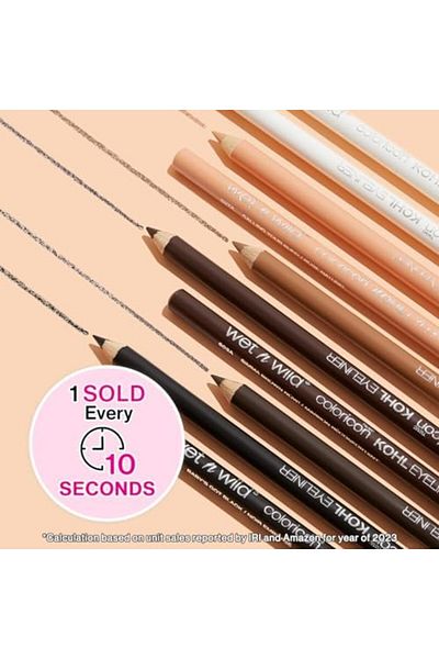 WET N WİLD Color Icon Kohl Eyeliner Pencil - Rich Hyper-Pigmented Color, Smooth Creamy Application,