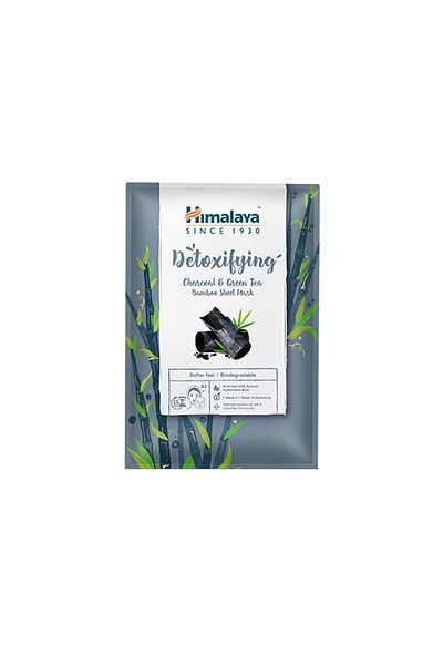 Himalaya Charcoal & Green Tea Detoxifying Sheet Mask – 30 ml | Purifying & Hydrating Sheet Mask