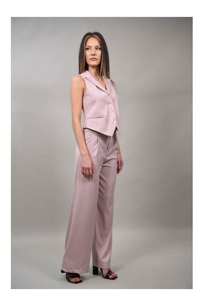LUMİNA PANTALONI STIL MINIMALIST CU FIR METALIZAT COMO S Baby Pink