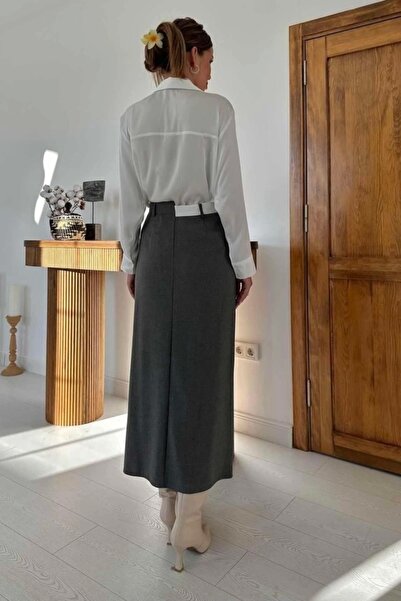 Markano Polyviscose Skirt with Gray Paw Garnish