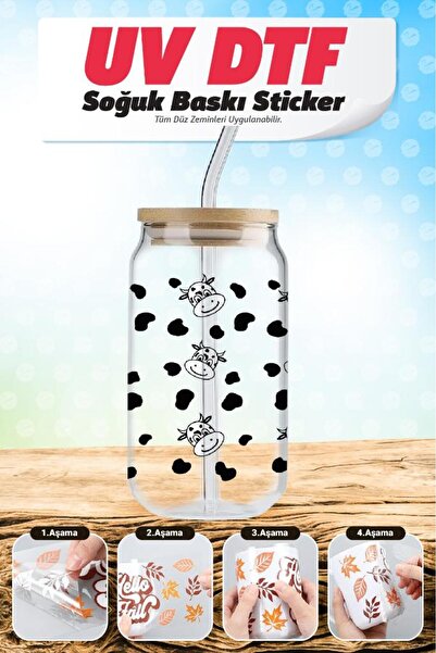 t tuğset etiket Patterned Glass Wrap Transfer Label Embossing Sticker Decal W...