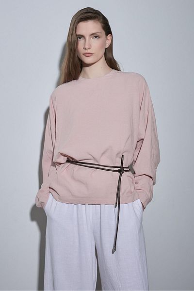 Suud Collection Powder Ole Oversize Linen Blouse