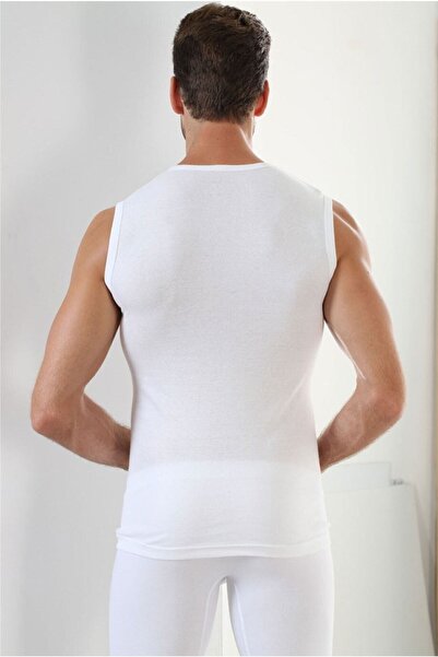 Gutiero Arma Premium 100% Cotton 3-Pack Round Collar Sleeveless Men's White Undershirt