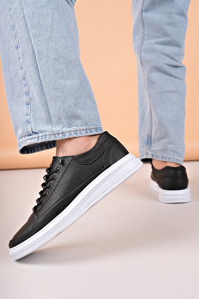 pasyone Μαύρα ανδρικά παπούτσια casual