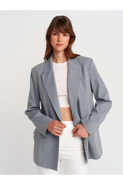 Dilvin 60770 Blazer Jacket-Grey