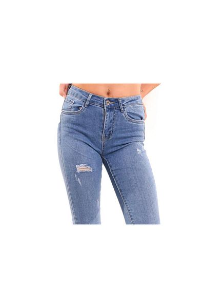 Intisimo Blugi, croială skinny, talie medie, albaștri - mărimea 32 (US 25)