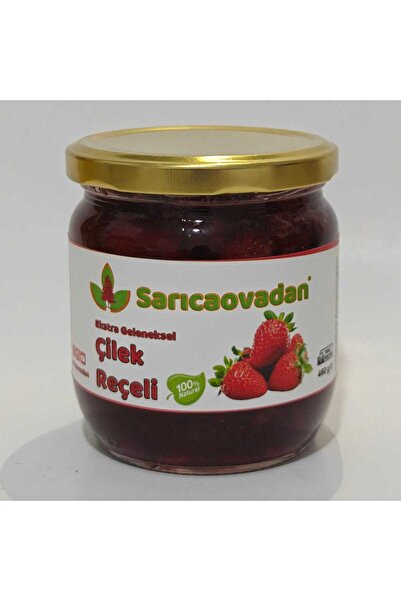 Sarıcaovadan Çilek Reçeli 460 gr El yapımı koruyucu katkı içermez