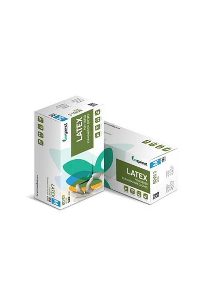bergamot Box of 100 medical gloves, Bergamot, M, latex, powdered, Z1250M