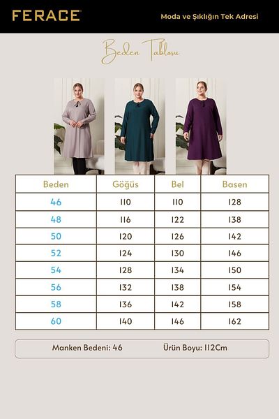 Ferace Plus Size Women's Hijab Tunic