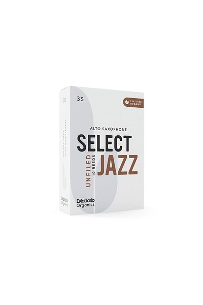 Daddario D'Addario Woodwinds Organic Select Jazz Unfiled Alto Saxophone Reed No:3 Soft