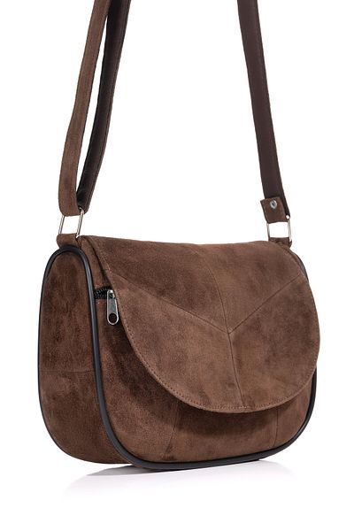 fubileather Geantă de umăr Midi Daily din piele naturală de piele de căprioară