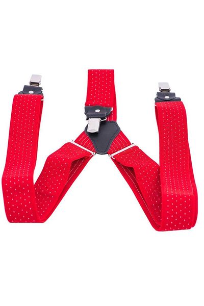 Toro Nero Red suspenders for men