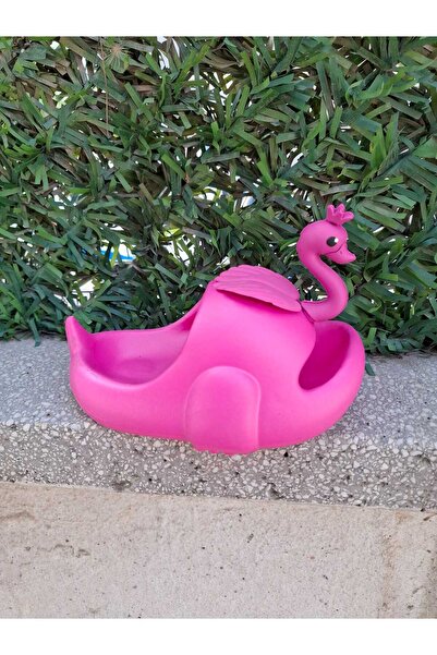 polivizyon Çocuk Sevimli Kuğu Figürlü Kaymaz Terlik Banyo Plaj Havuz Balkon T...