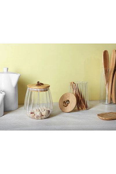Porland Martie Bamboo Lid Glass Storage Container 750 ml