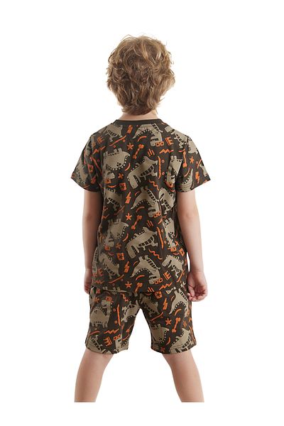 Denokids Σετ σορτς καλοκαιρινό μπλουζάκι Skateboard Dino Boy