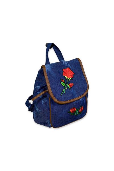 Intisimo Rucsac din denim, roz, cu șnur de fixare, 27x28 cm, albastru