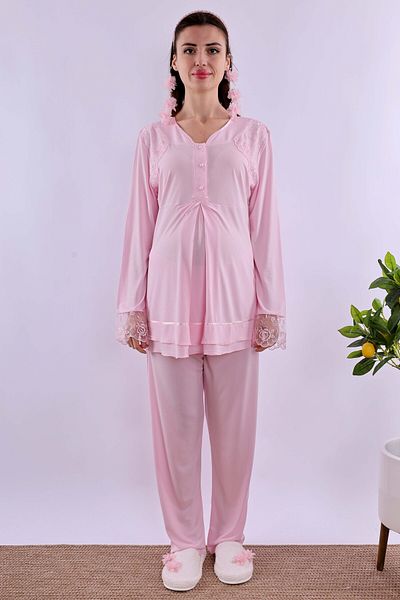ByLohusa Effortt Pink Maternity Pajama Set