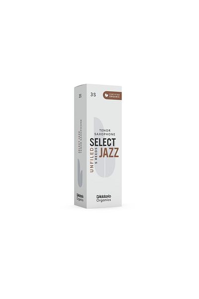 Daddario D'Addario Woodwinds Organic Select Jazz Unfiled Tenor Saxophone Reed No:3 Soft