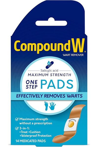 Compound Kings Compound W Wart Remover Maximum Strength One Step Pads, 14 Medicated Pads