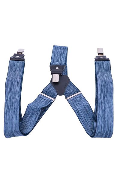 Toro Nero Blue suspenders for men