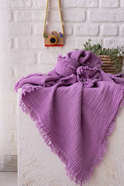 GELB Müslin 4 Katlı Bebek Battaniyesi 110cm X 110cm %100 Doğal Organik Pamuk