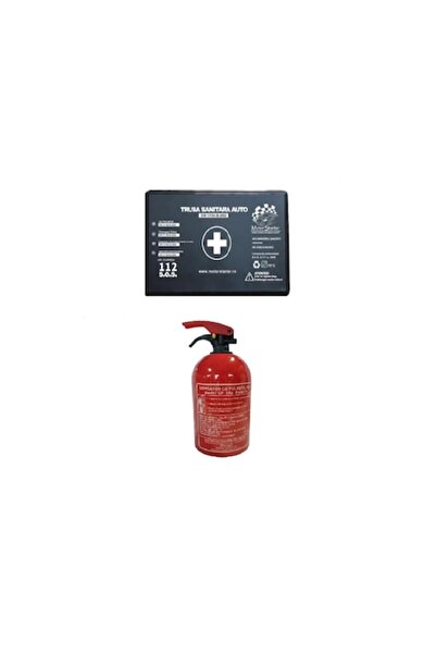 motor starter Kit siguranta auto valabilitate 5 ani, Stingator cu pulbere si Trusa medicala