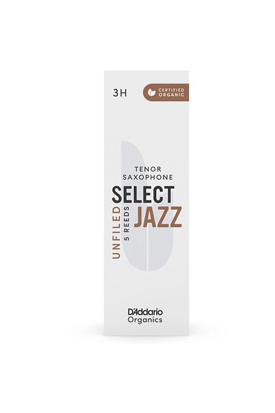 Daddario D'Addario Woodwinds Organic Select Jazz Unfiled Tenor Saxophone Reed No:3 Hard