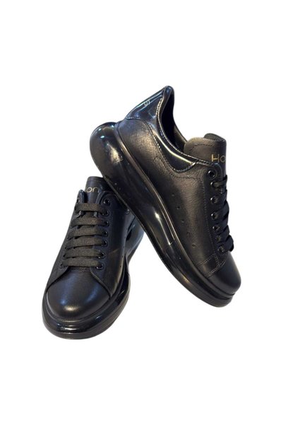 HON'S Air Sole Black Men's Shoes Classic Lace-Up Sports Shoes Sneakers Premium