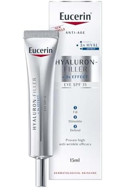 Eucerin Hyaluron Filler Anti-Aging Eye Cream with Hyaluronic Acid, SPF 15, Plumps Fine Lines & Wrink