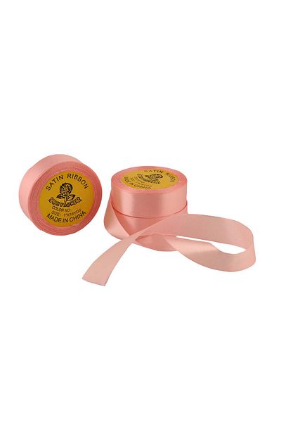 Party and Story Satin Ribbons, 1 Inch, 3 Pieces Light Melon
