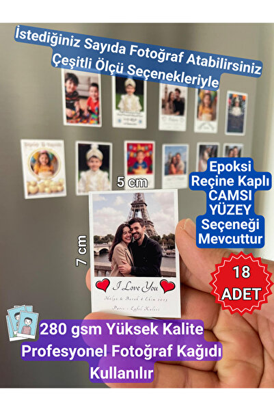 Magnetic Shop Kişiye Özel Sevgililer Günü Hediyesi Resimli Magnet Yüksek Kali...