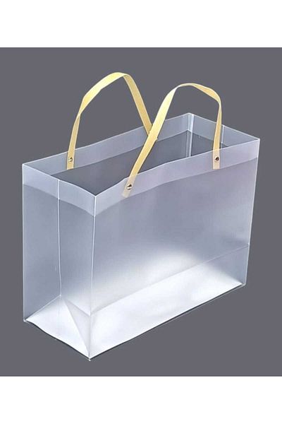 Party and Story Semi-transparent hard plastic bags 12pcs Size 35CM Ã—26CM Ã—15CM