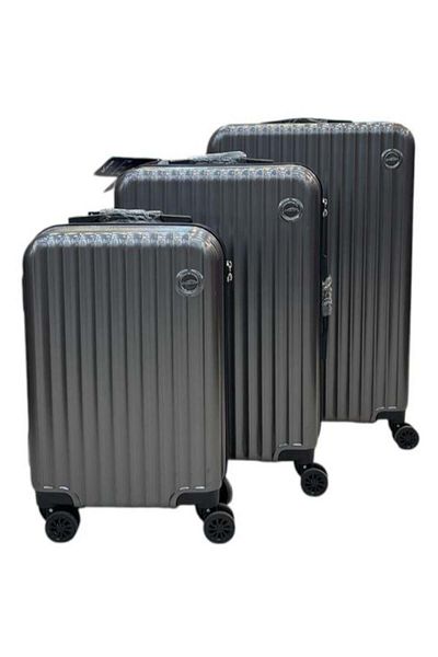 Generic 3-piece travel bags, excellent, anti-break, silver color