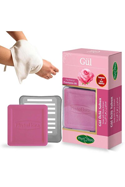 Phytoflora Rose Essence Soap with Pouch and Soap Dish Gift 125 Gr