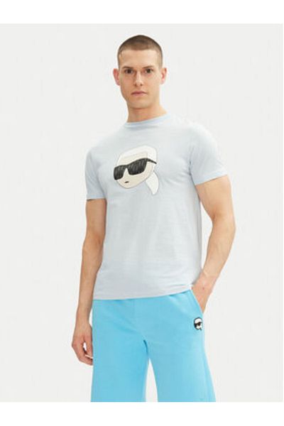Karl Lagerfeld Tricou bărbătesc 755073 552251 Albastru deschis