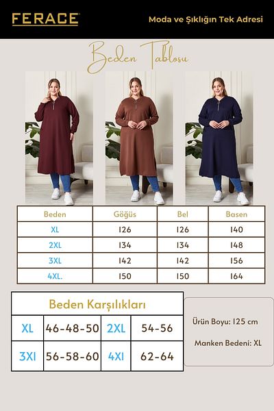 Ferace Women's Large Size Tunic